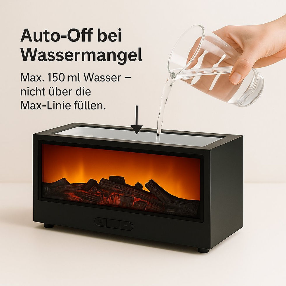 Miniaturbild: Diffuser mit Kamin-Flammen-Effekt & Fernbedienung – Ultraschall