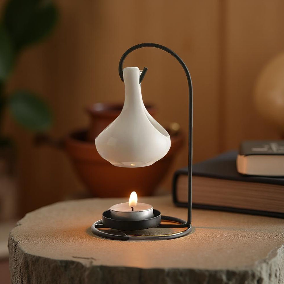 Miniaturbild: Moderner Keramik Duftbrenner Weiss – Dekoration & Wellness