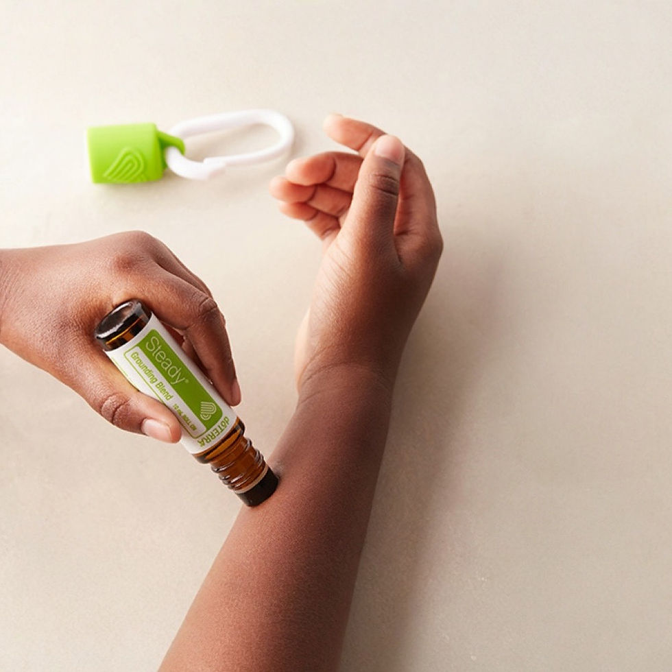 Miniaturbild: Anwendung von doTERRA Steady Touch Roll-On auf der Haut