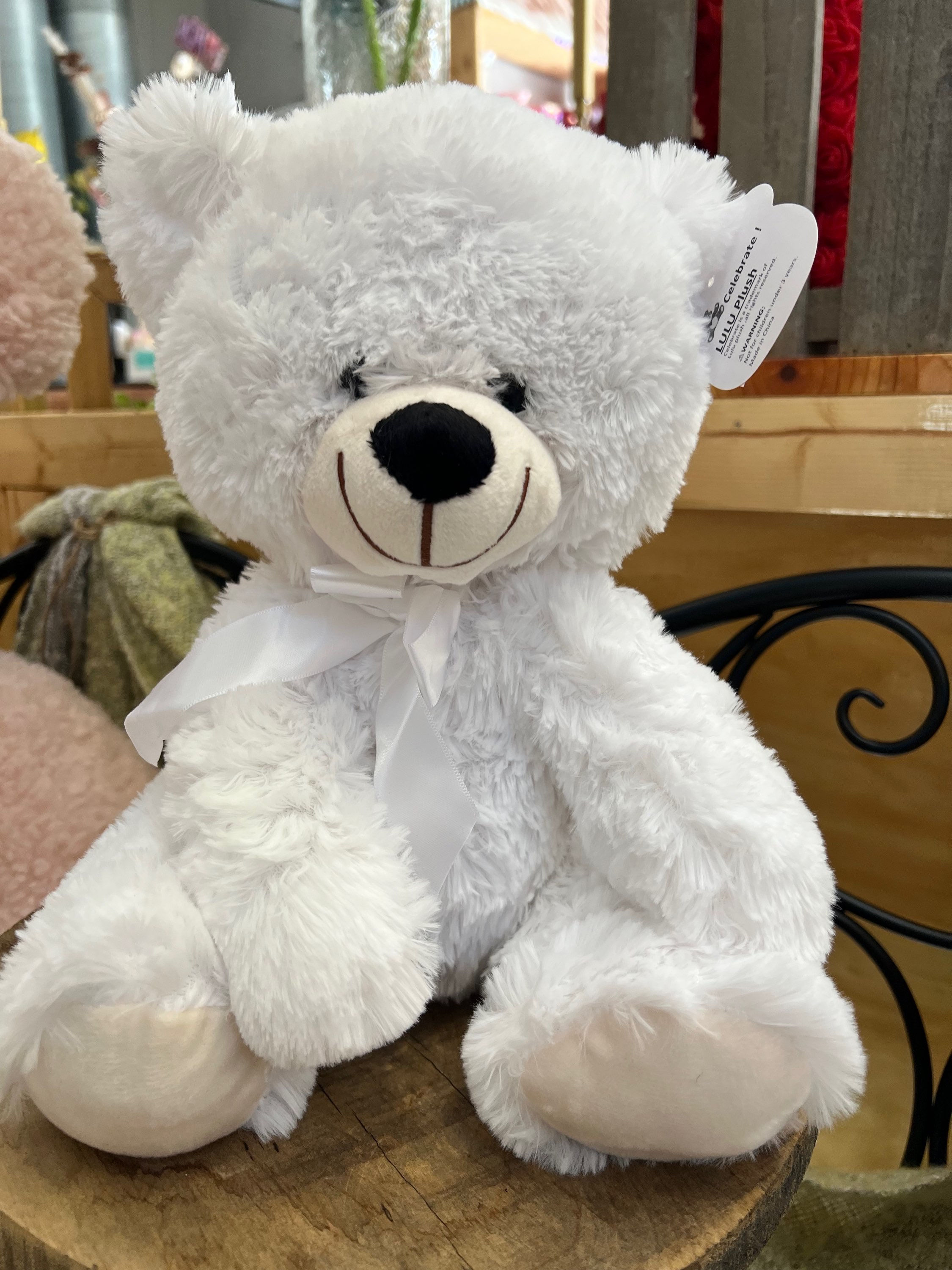 12” Plush Teddy Bear -White