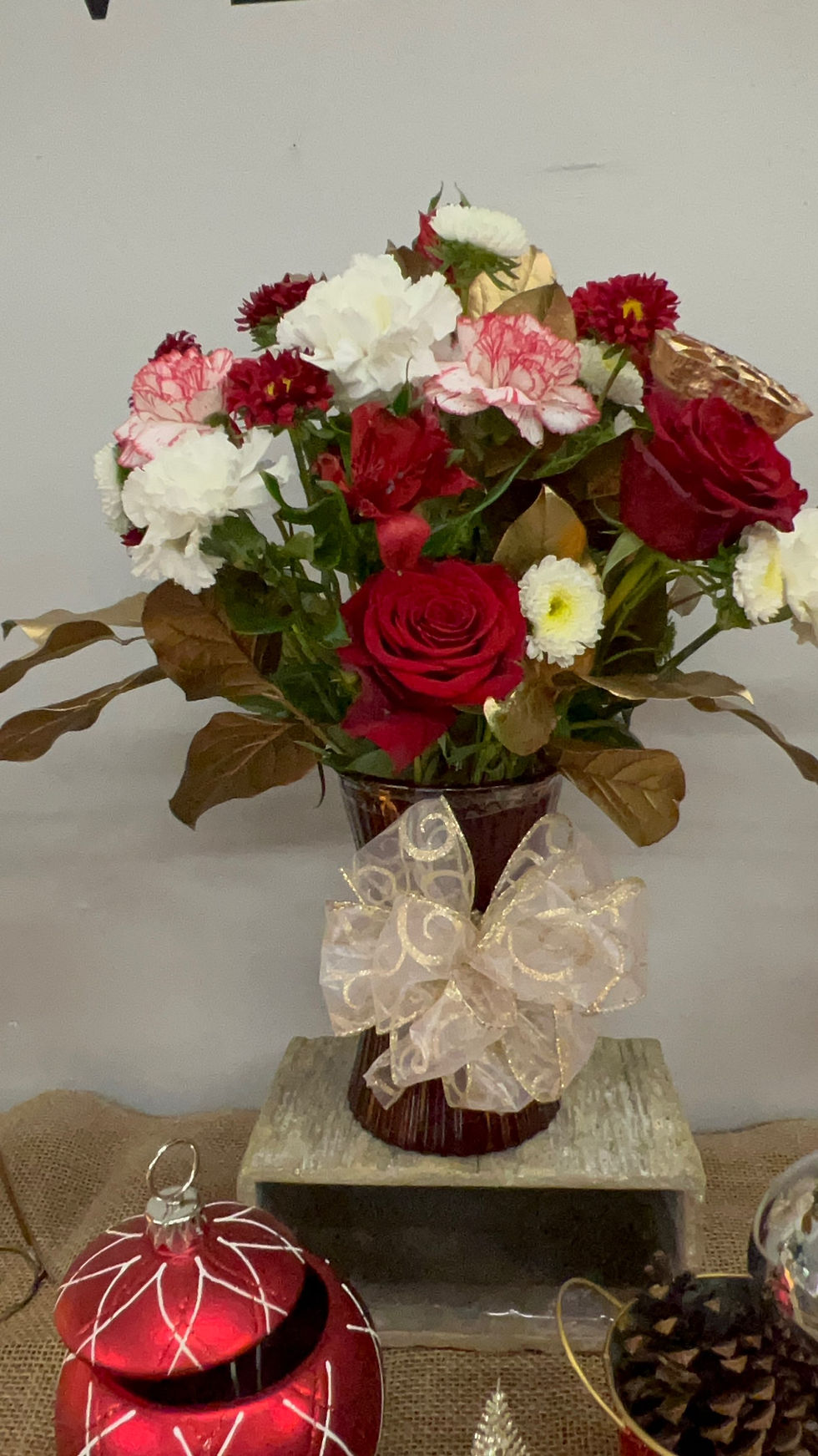 Thumbnail: Holly Hug Vase Arrangement 