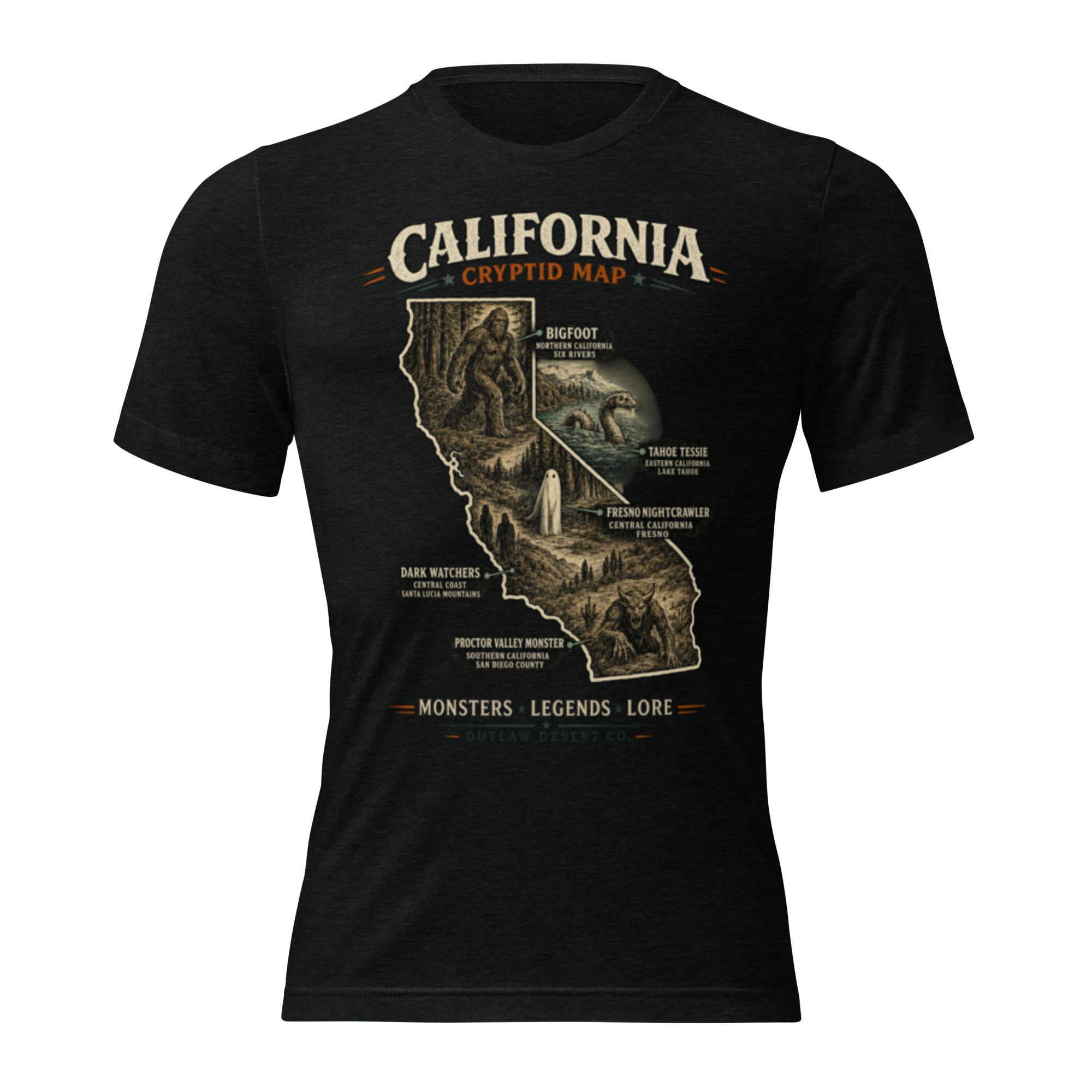 California Cryptid Map