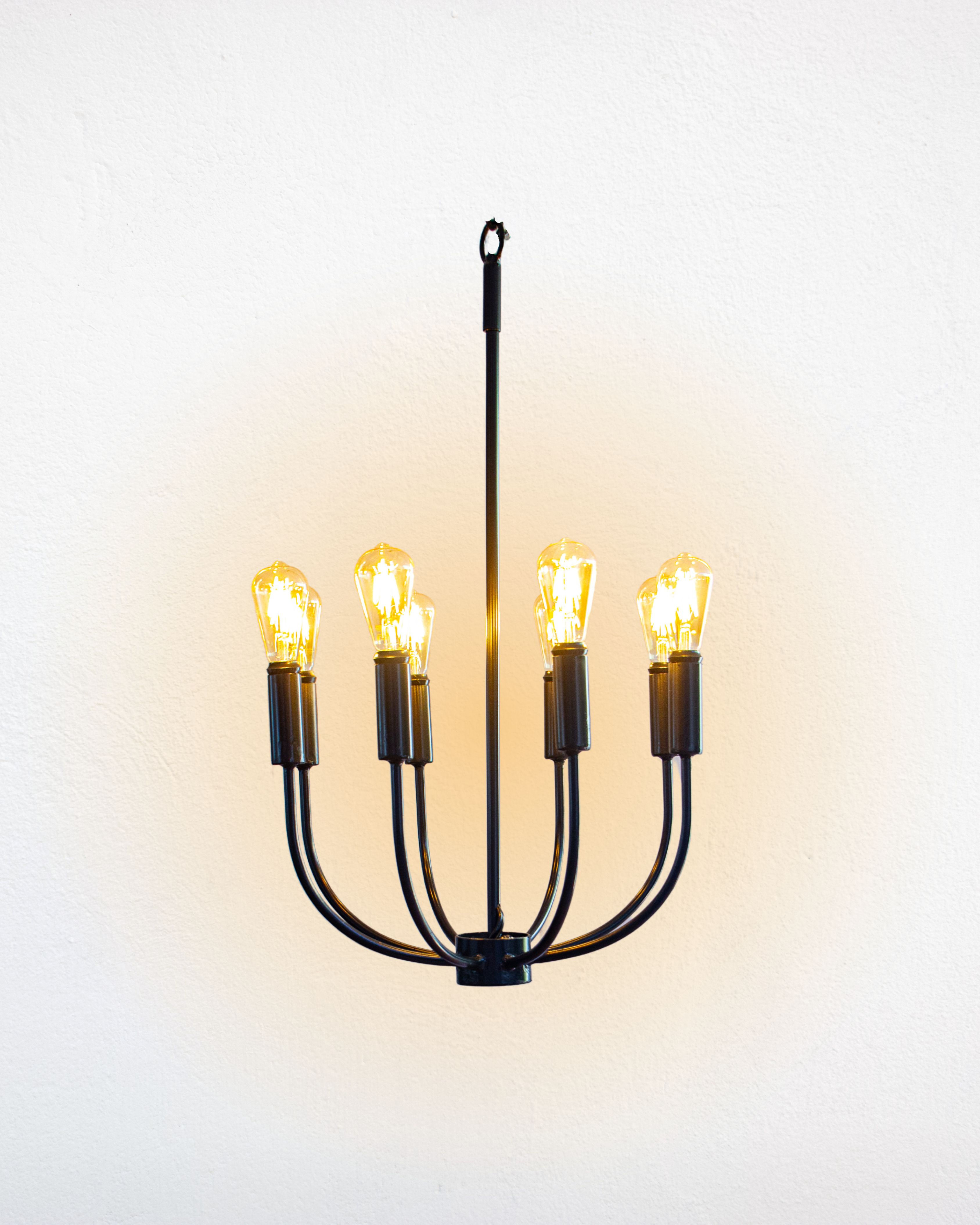 CANDIL DE HERRERIA TULIPAN 8 LUCES