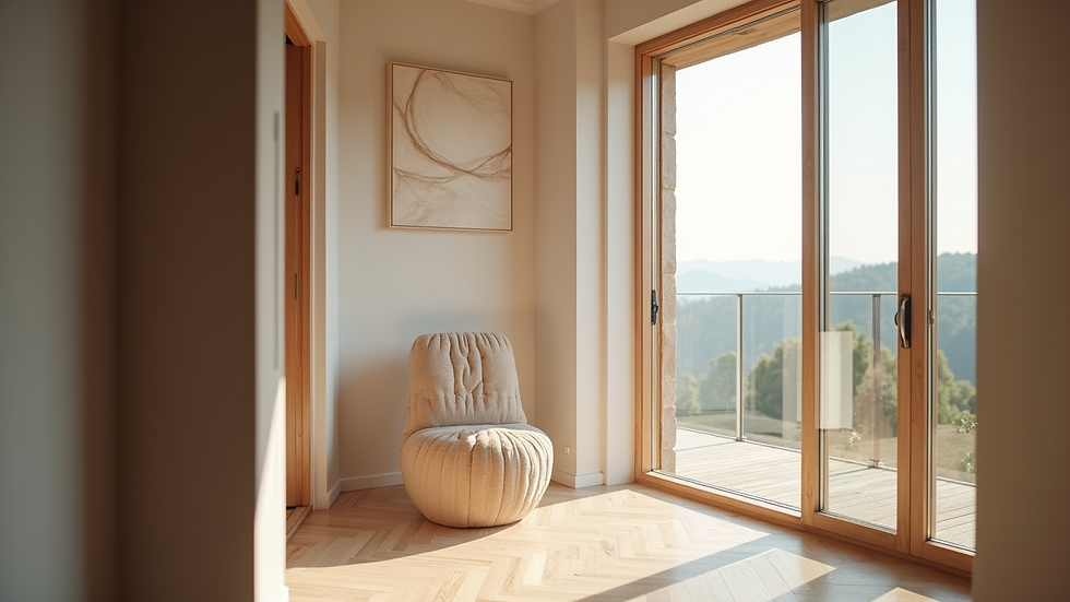 Eye-level view of Accoya window installed in a modern home