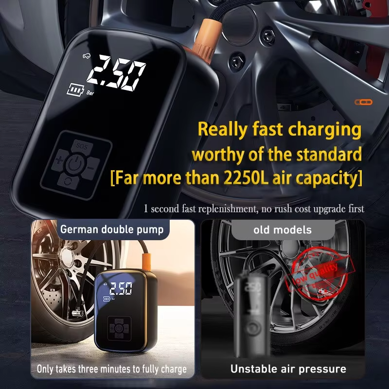 Thumbnail: Wireless Car Air Compressor Electric Tire Inflator