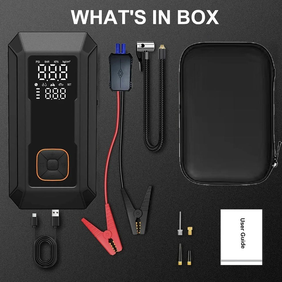 Thumbnail: Car Jump Starter with Air Pump 4000A Jump Starter &150PSI Air Compressor, Portab