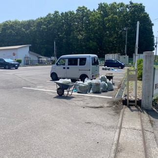 駐車場ハードライン引き