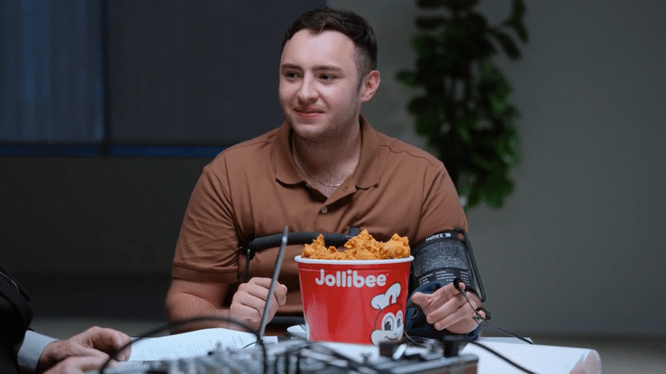 Jollibee Chickenjoy "Lie Detector Taste Test" w/ @blewsfoods