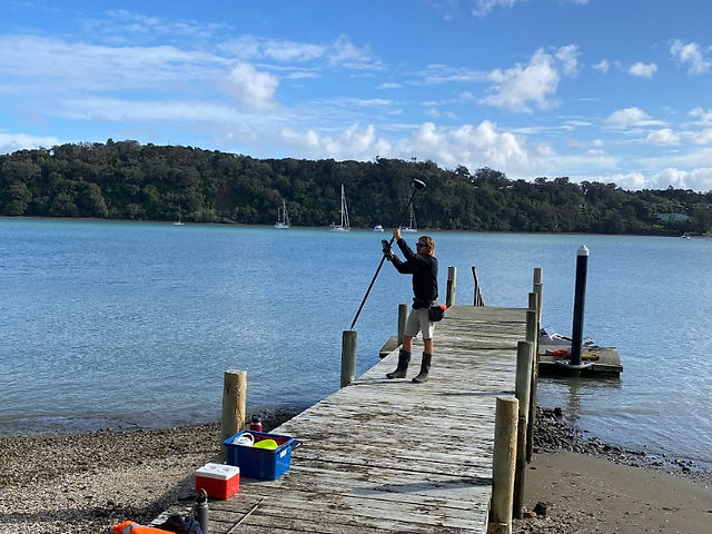 Buckton's surveyor getting ready to work on a project
