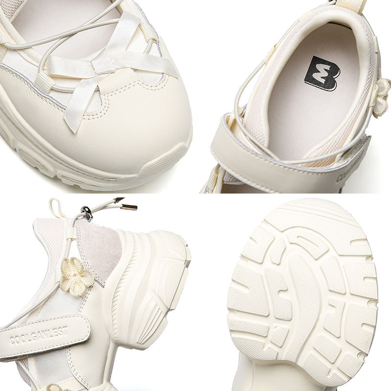 Miniatura: Velcro Sandals for Women, Summer Platform Thick-Soled Mesh Breathable Mary Jane 