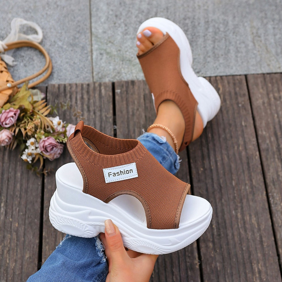 Miniatura: Women Sandals Breathable Wedge Platform Sport Sandals Summer Korean Version Fish