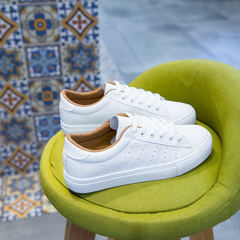 2024 Summer New White Shoes Women's Shoes Summer Low-top Casual Board Shoes Flat