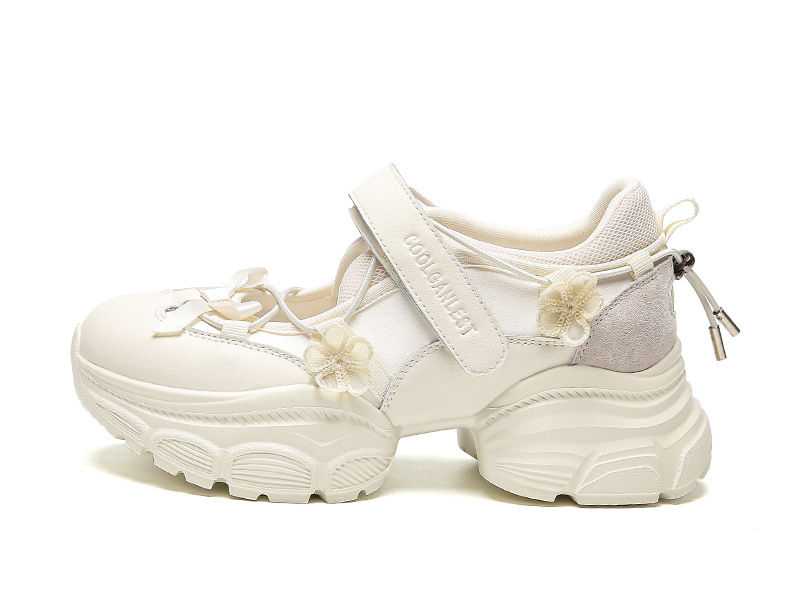 Velcro Sandals for Women, Summer Platform Thick-Soled Mesh Breathable Mary Jane