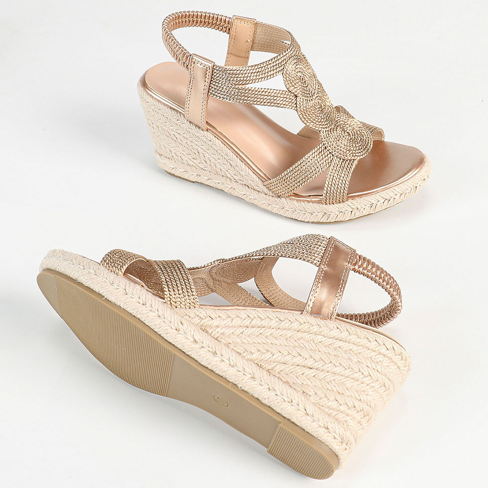 Thumbnail: Foreign Trade Women's Sandals New Outer Wear Wedge Heel Bohemian Roman Women's S