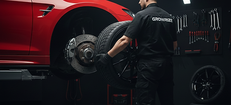 タイヤ交換もグローライズのプロ整備士に巻かせて安心