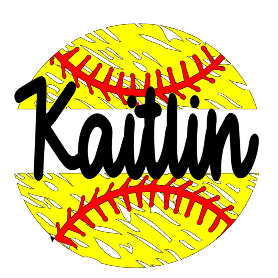 Customized Softball Sticker