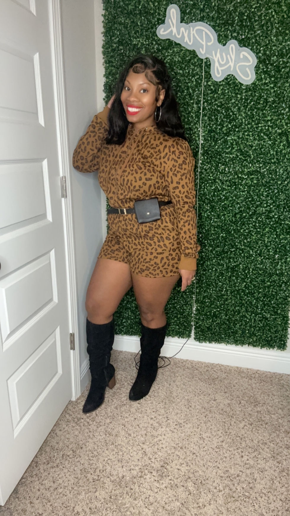 Thumbnail: Leopard Hoodie Romper