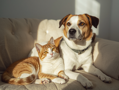 dog and cat in essential oil home