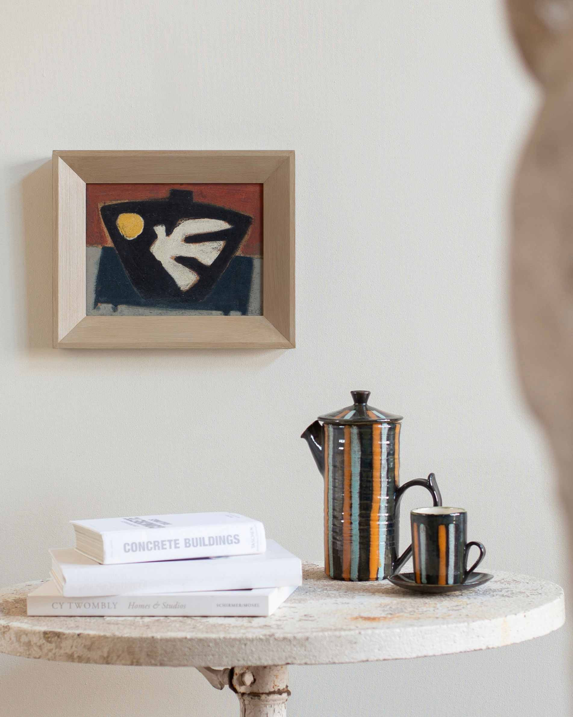 An original piece by artist Marjorie Bloch.