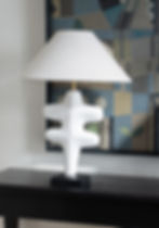 Sculptural hand applied plaster lamp by Pablo Cal-Fernadez.