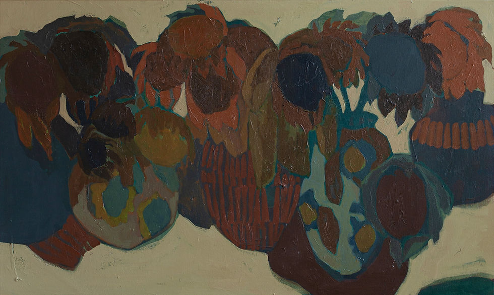 Thumbnail: ‘Sunflower Vases in Red and Blue’ - Nadia Tuercke - 2026