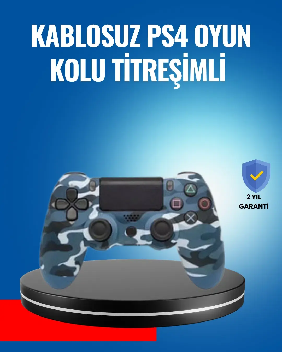 Bluetooth Kablosuz PS4 Gamepad Çift Motorlu Oyun Konsolu