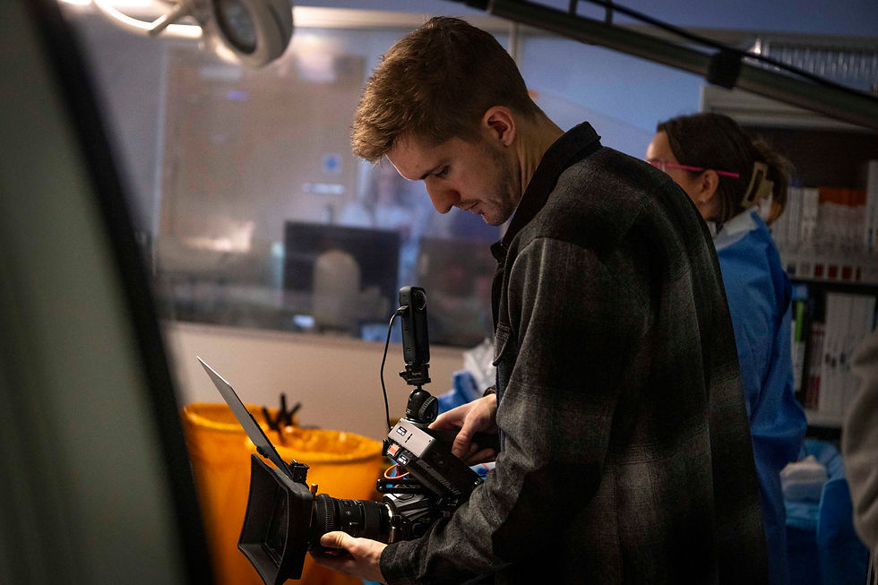 Cameraman on hospital production
