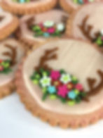 Floral decorated sugar cookies