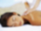 Woman having relaxing back massage