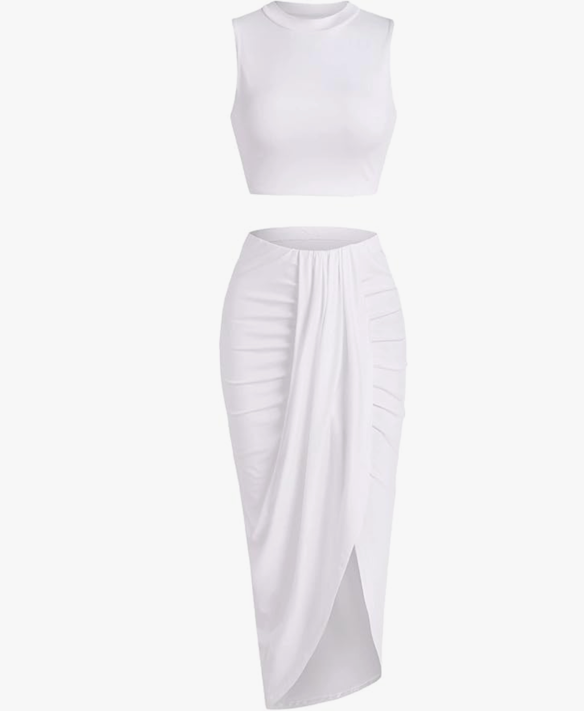 WO - 4X White 2PC Skirt Set (Zaful)