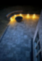 New patio with lights