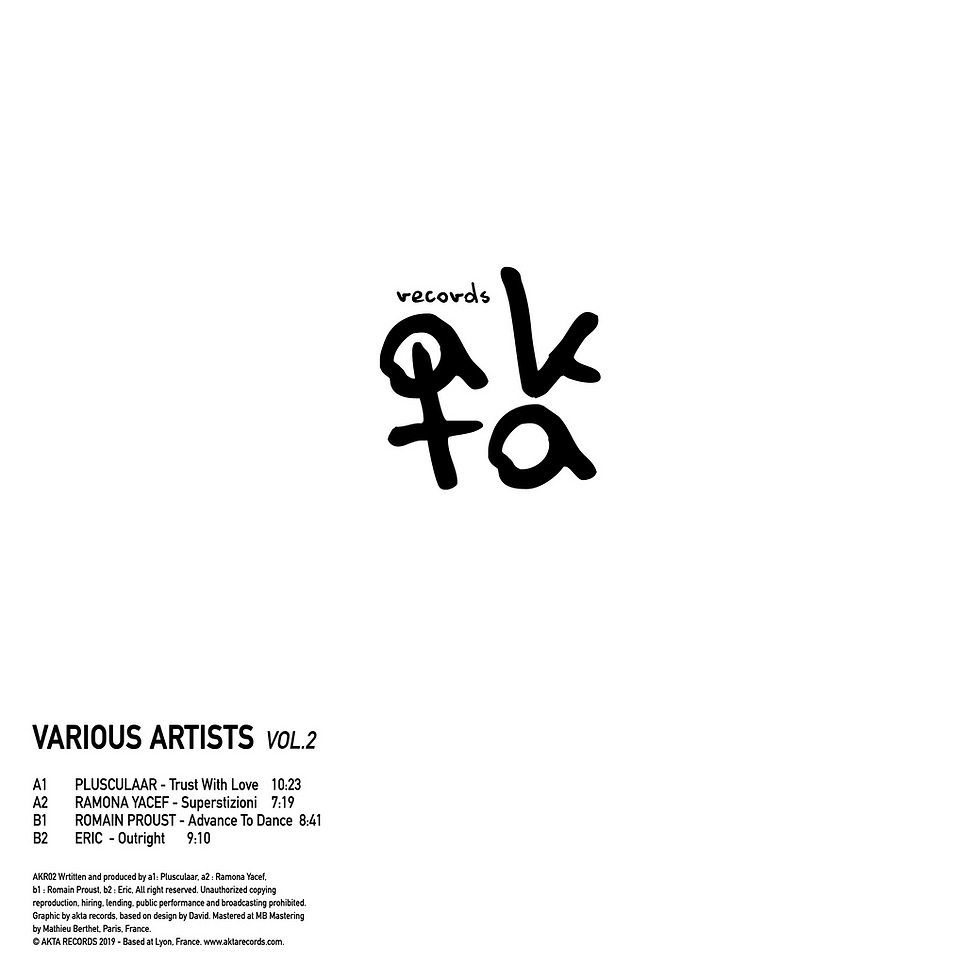 Thumbnail: Various Artists vol.2 w/ Plusculaar, Ramona Yacef, Romain Proust, Eric
