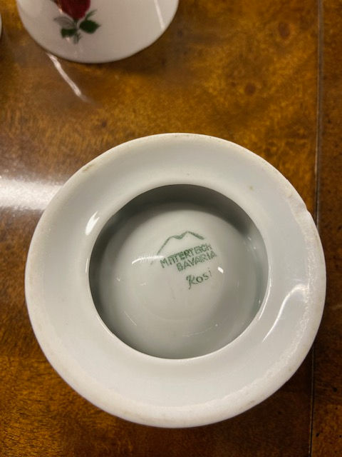 Thumbnail: VINTAGE MITTERTEICH "CHINA ROSE" EGG CUPS - SET OF 3