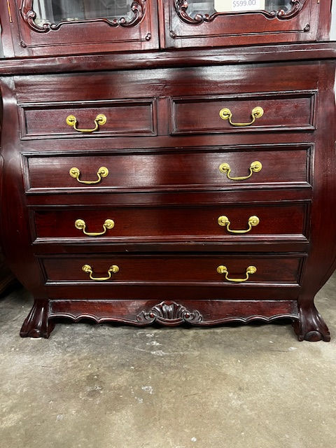 Thumbnail: CHERRY WOOD BOMBAY BASE CHINA CABINET