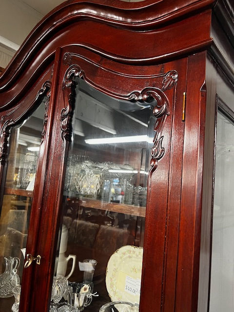 Thumbnail: CHERRY WOOD BOMBAY BASE CHINA CABINET