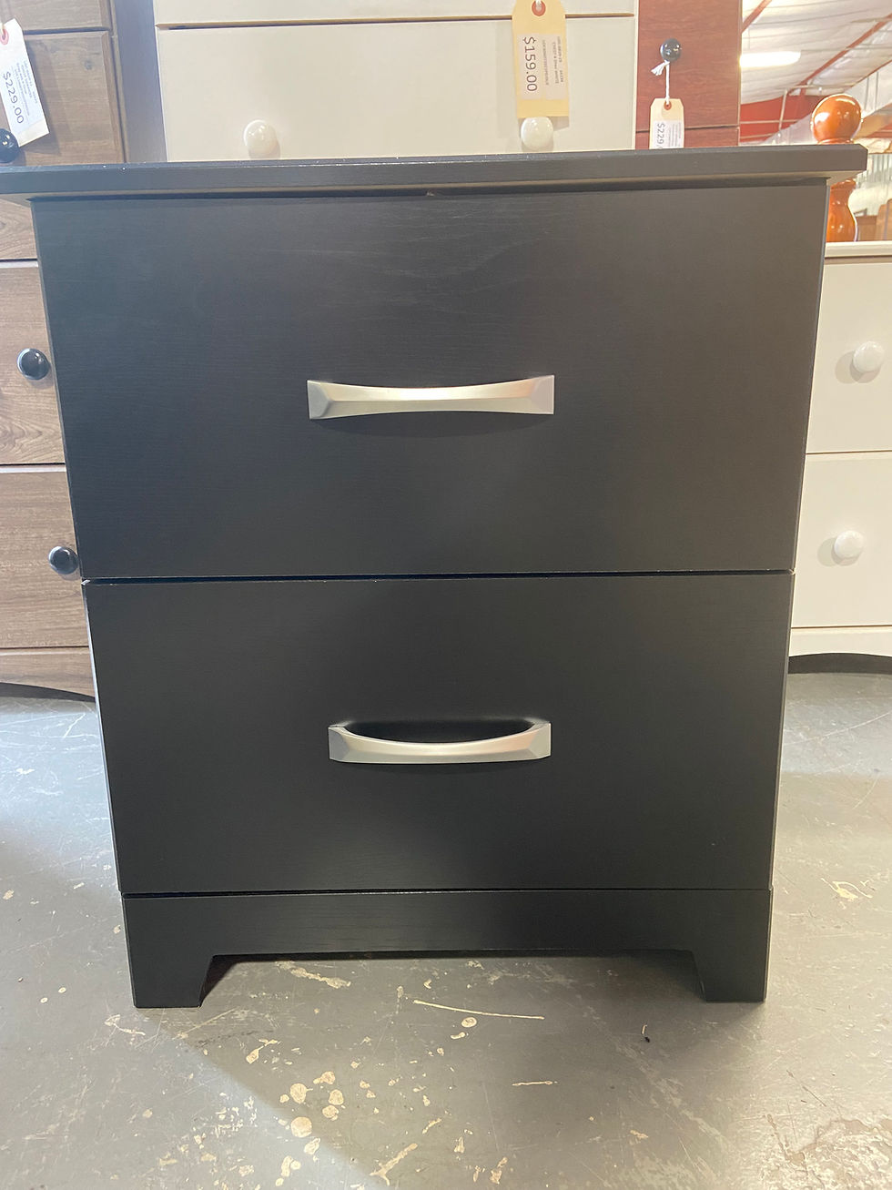 BLACK 2 -DRAWER NIGHT STAND made by PERDUE