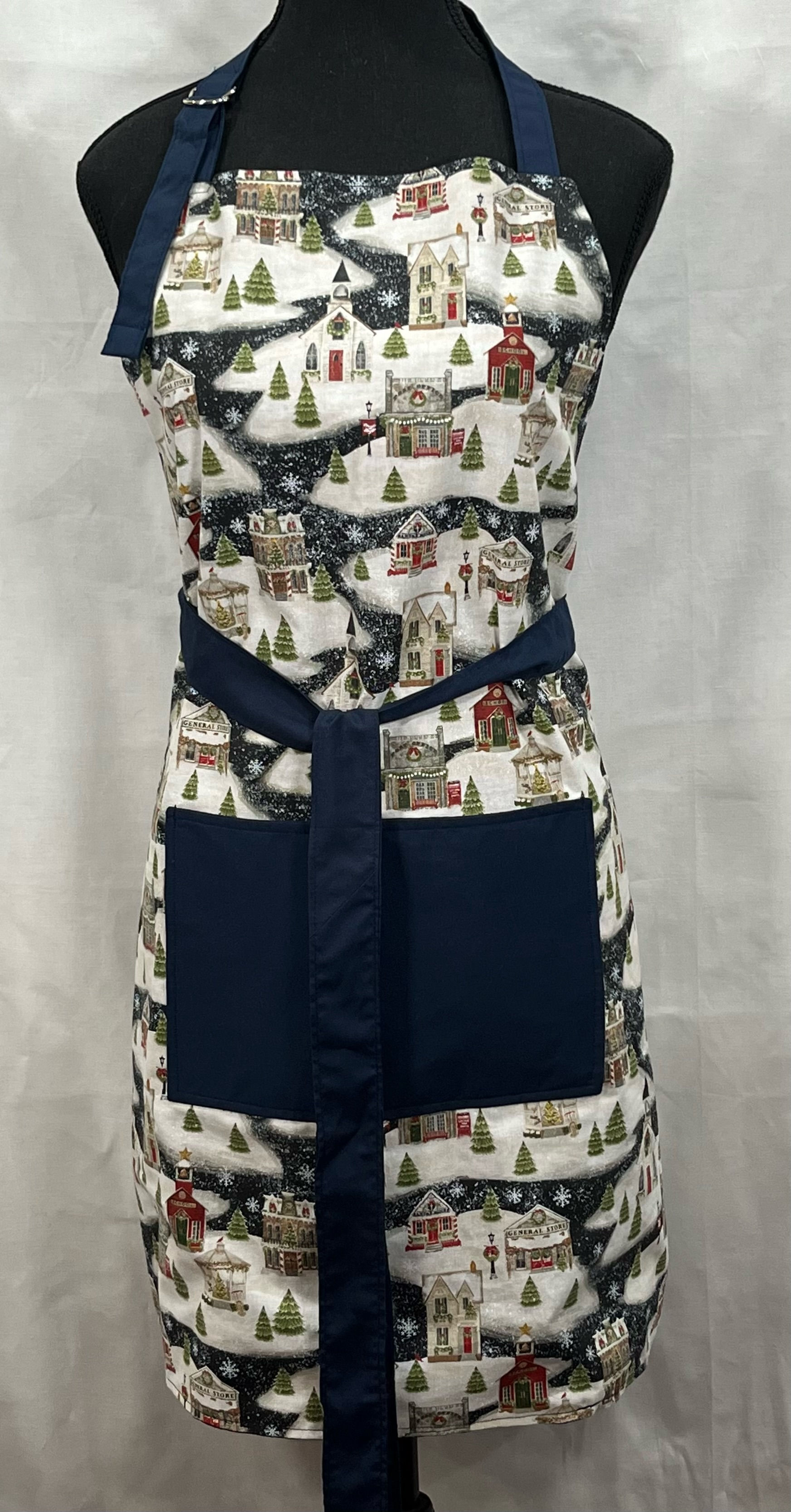 Navy Winter Apron
