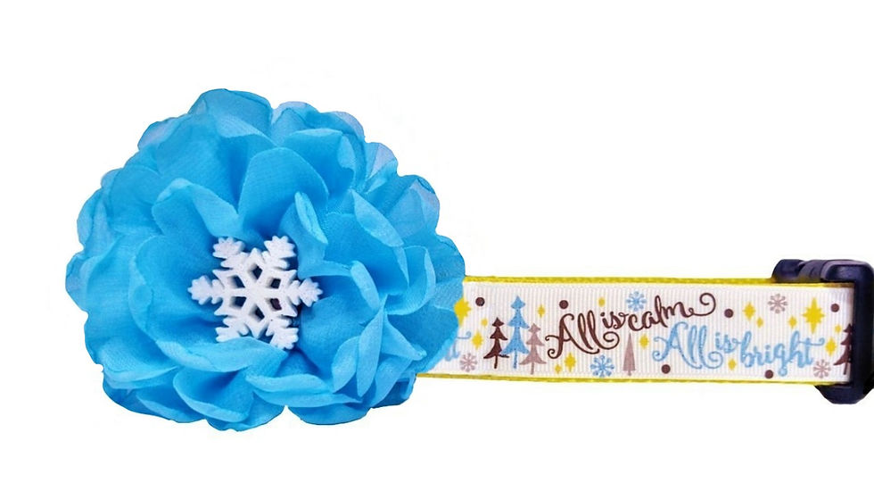 All is Calm All is Bright Dog Collar