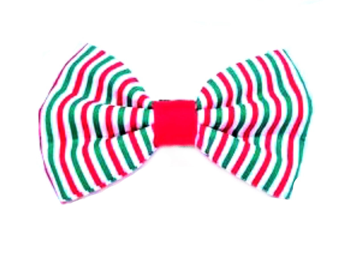 Candy Cane Christmas Dog Bow Tie