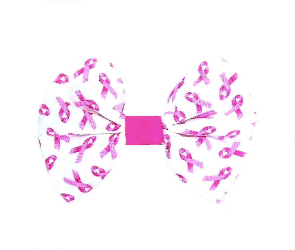 Breast Cancer Dog Bow Tie