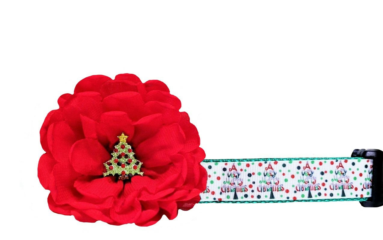 Merry Christmas Tree Dog Collar