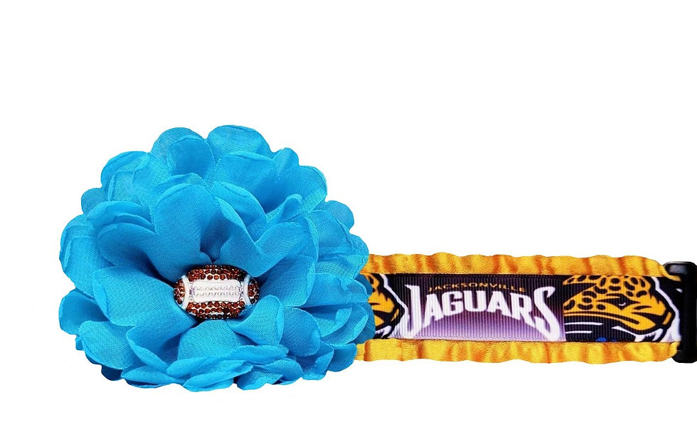 Thumbnail: Jacksonville Jaguars Gray Dog Collar