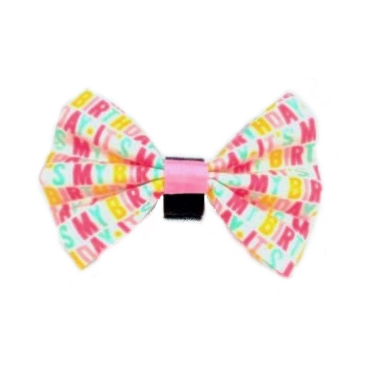 Happy Birthday Girl - Dog Bow Tie
