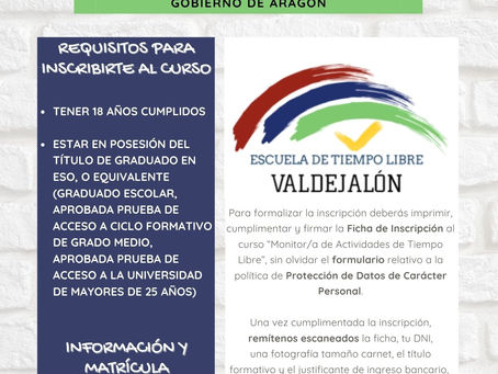 Actividades de Tiempo Libre (Formación homologada por el Gobierno de Aragón)