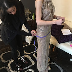 Princess Faraj doing a custom gown fitting in westwood NJ
