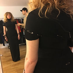 Princess Faraj fitting Natasha Lyonne of Orange Is the New Black in New York City