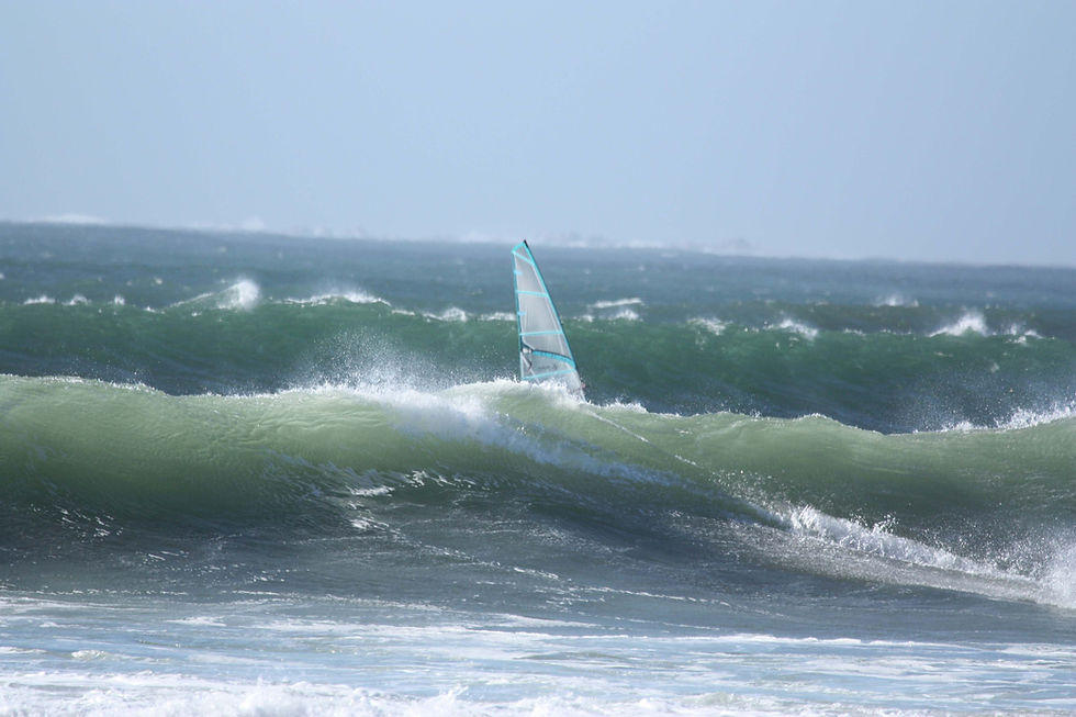 Too low and you can lose your windsurfer behind the waves