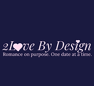 2 Love By Design pink Logo with Navy Blue Background