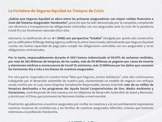 ANTE LAS DIFICULTADES NUESTRA SOLIDEZ TE RESPALDA