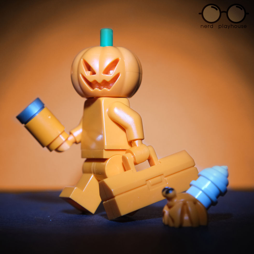 Photo of orange LEGO figures and accessories